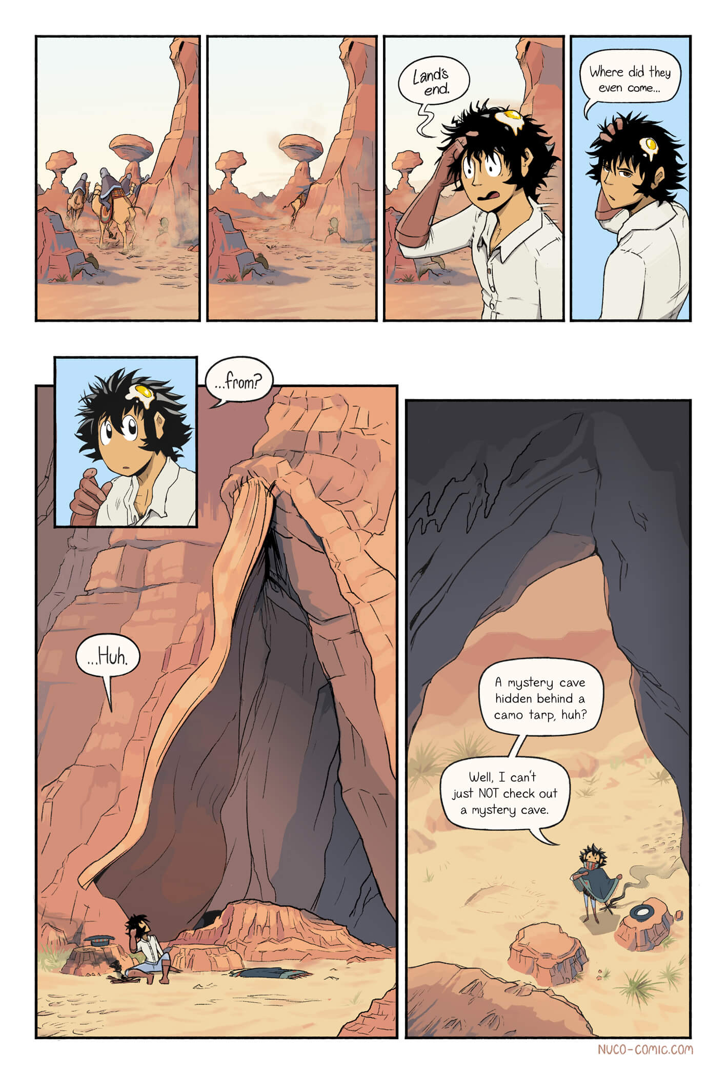 The author is tired of drawing mesas lets go in a cave